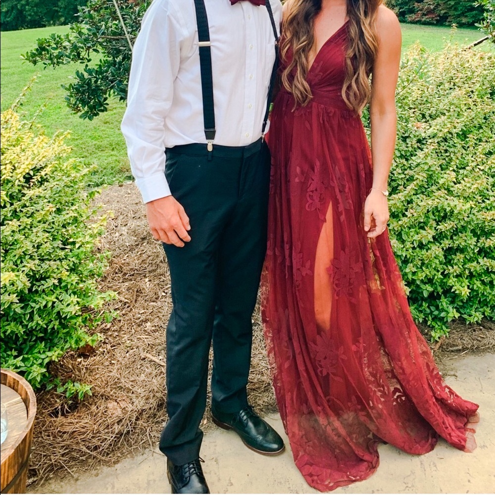 Last 1 5⭐️ VICI /ANTONIA/ Lace Backless Maxi Dress - Picture 6 of 8